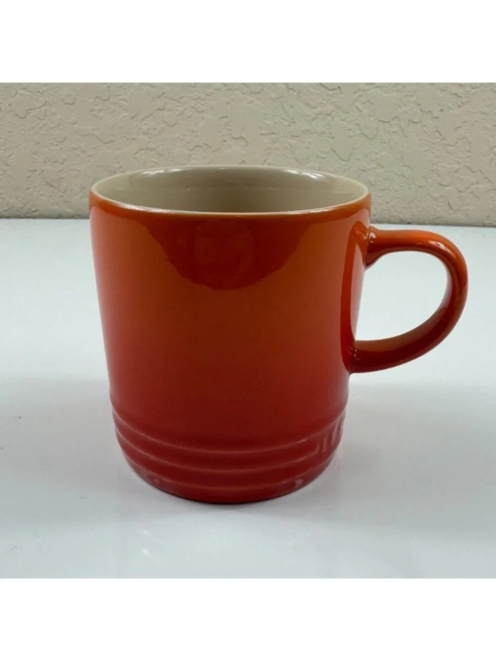 Le Creuset 350ml Coffee Mugs Flame Orange Vibrant Gradient Set of 3 Seconds NEW